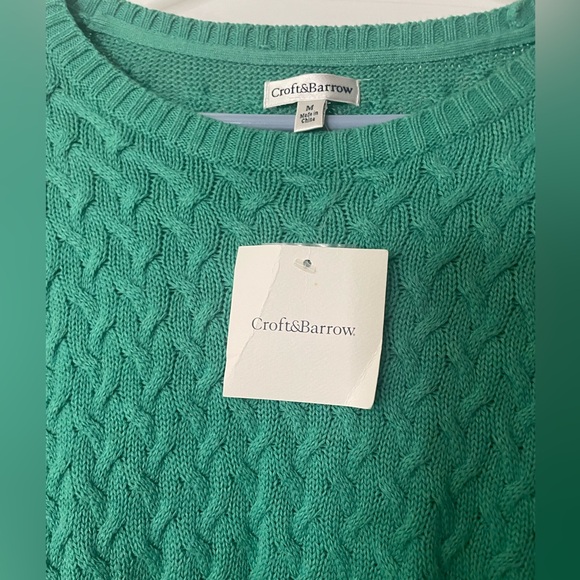 NWT Croft & Barrow cable knit sweater - Picture 4 of 4